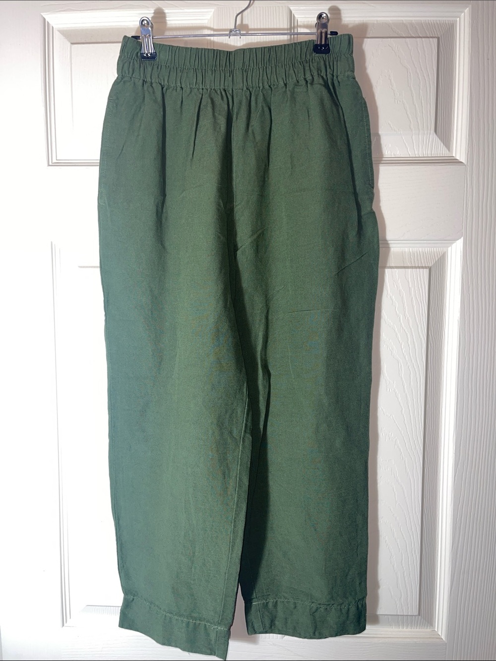 Madewell Olive Green Elastic-Waist Capris